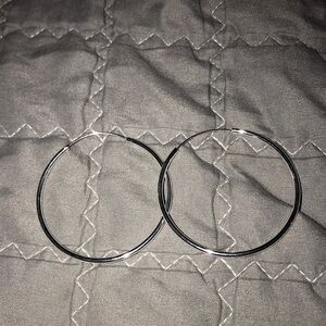 925 sterling silver 50 mm hoop earrings